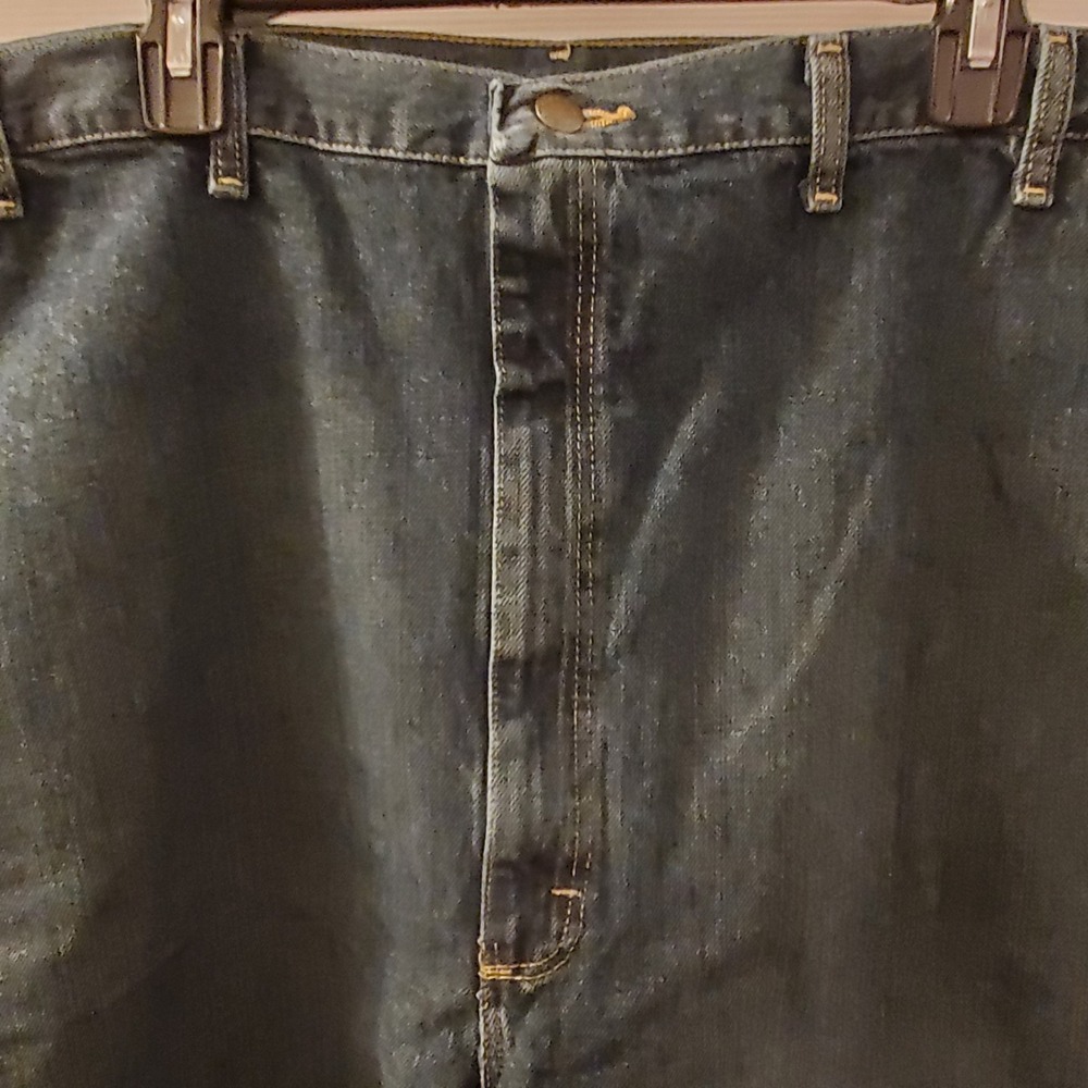 Wrangler Rugged Wear Denim Shorts Mens 50 Blue Flat Front‎ Cotton Carpenter - Picture 3 of 13